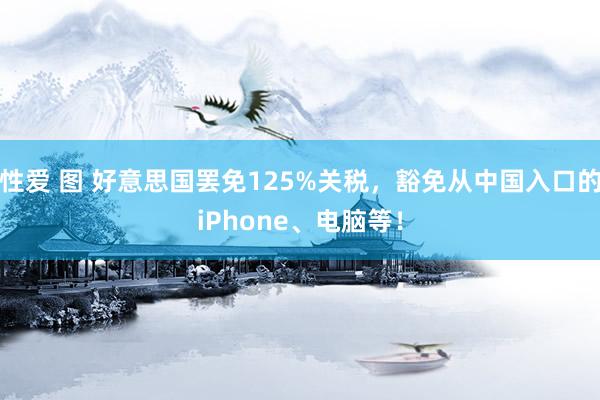 性爱 图 好意思国罢免125%关税，豁免从中国入口的iPhone、电脑等！