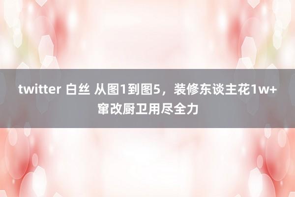 twitter 白丝 从图1到图5,装修东谈主花1w+窜改厨卫用尽全力