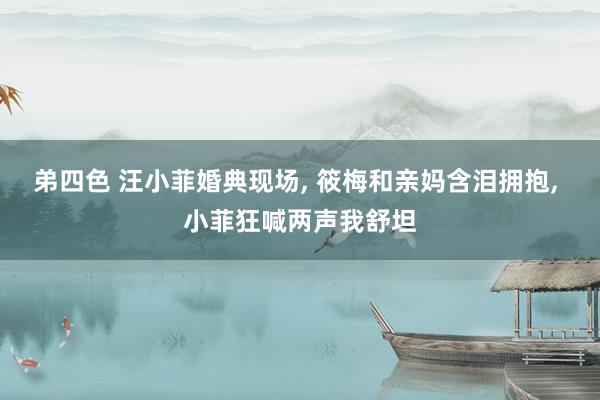 弟四色 汪小菲婚典现场， 筱梅和亲妈含泪拥抱， 小菲狂喊两声我舒坦