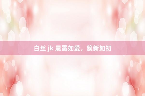 白丝 jk 晨露如爱，簇新如初