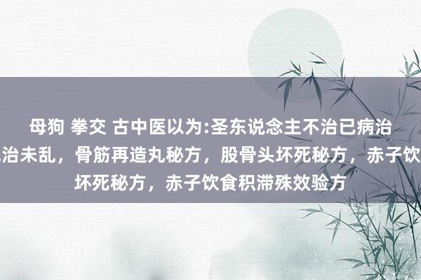 母狗 拳交 古中医以为:圣东说念主不治已病治未病，不治已乱治未乱，骨筋再造丸秘方，股骨头坏死秘方，赤子饮食积滞殊效验方